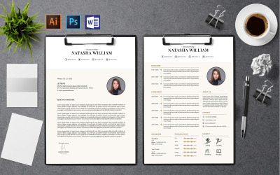 Minimalistisk CV CV Mall Redovisning