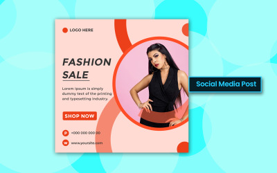 Modèles de publication sur les réseaux sociaux de vente de mode