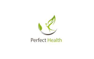 Modello di progettazione del logo di salute perfetta