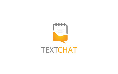Tekst Chat Communicatie Logo Ontwerp