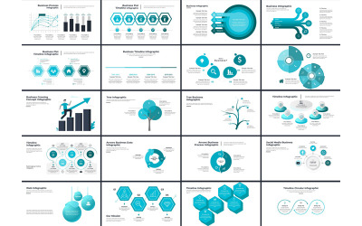 Üzleti infografika Powerpoint prezentációs sablon Vol_01
