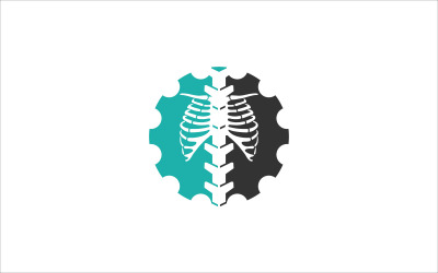 gear and backbone vector template