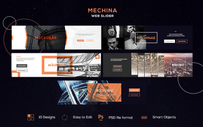 Mechina — 10 элементов пользовательского интерфейса для веб-слайдеров