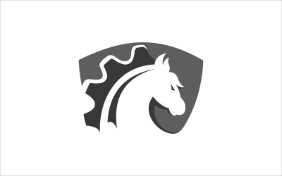 Plantilla de vector de seguridad de potencia de caballo