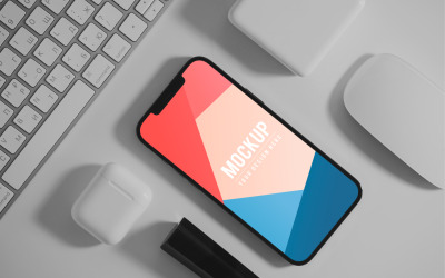 Premium-mall för skärmmockup för mobiltelefoner