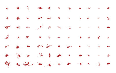 Splatter Brushes Set Vector Illustration