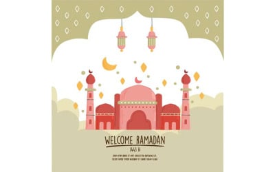 Vítejte ilustrace ramadánu 2022
