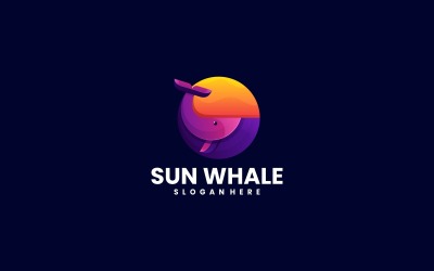Kolorowe logo wieloryba słońca
