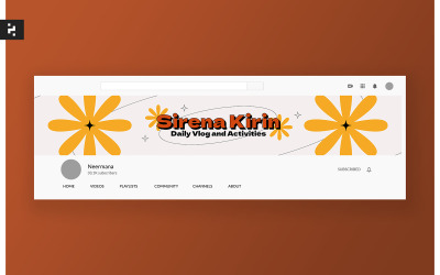 Modèle de couverture Youtube Vlog quotidien