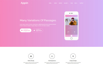 Appin – téma WordPress reagující na aplikace