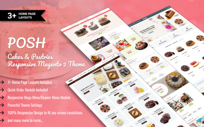 Cakes &amp;amp; Pastries Store Responsive Theme für Magento 2