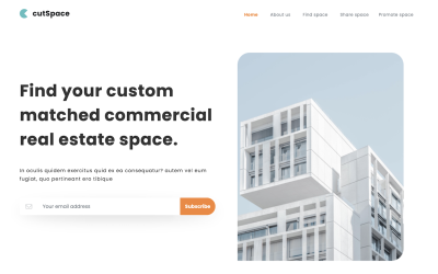cutSpace – 寻找商业空间。 Bootstrap-5 上的登陆页面