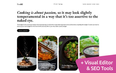 Food Blog MotoCMS Website-Vorlage