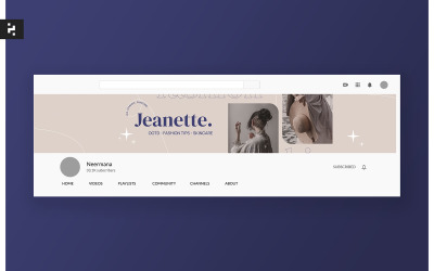 Modèle de couverture Youtube vintage de mode
