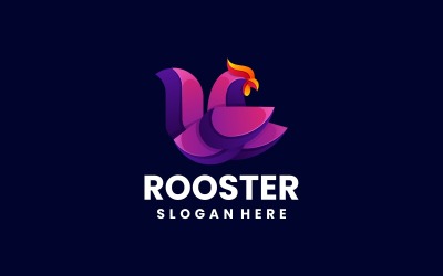 Vector Rooster színátmenetes logó tervezés