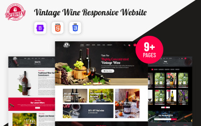 Vwine - Modèle de site Web React JS pour boutique de vins en ligne