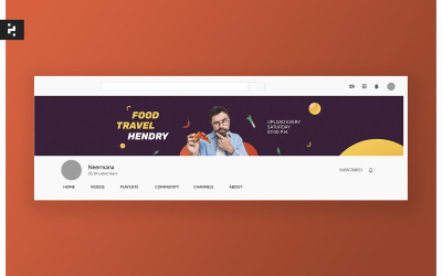 YouTube-omslagsjabloon voor eten