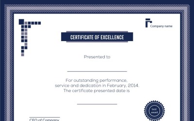 Awardcertificaatsjablonen voor uitmuntendheidsdrager