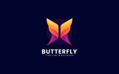 Butterfly Color Gradient Logo