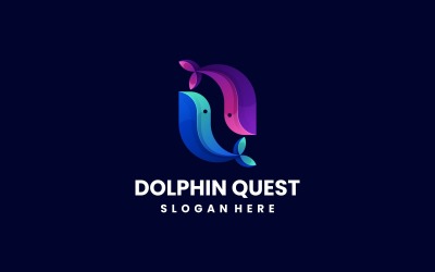 Градієнтний логотип Dolphin Quest