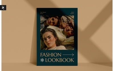Minimale Mode-Lookbook-Vorlage in Erdtönen