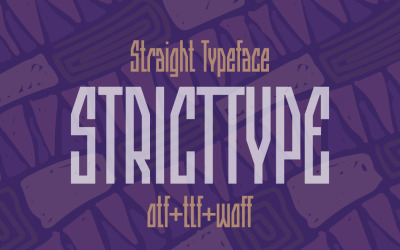 Stricttype - Hoog hoekig lettertype
