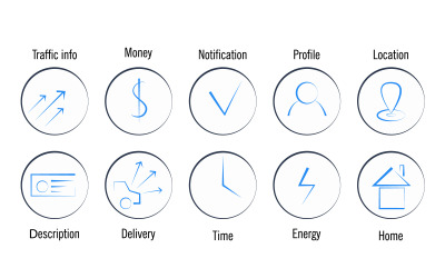 Zehn Symbol für Web, einfachen Stil
