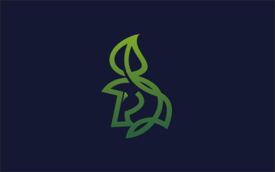 Logo-Vorlage für die grüne Pferdelinie