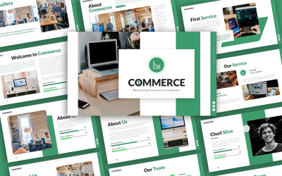 Modello di presentazione PowerPoint multiuso di marketing commerciale
