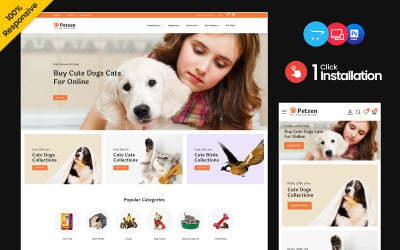 Petzen - Alimentos para mascotas y alimentos para animales Opencart Responsive Store