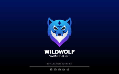 Wild Wolf Gradient Logotypstil