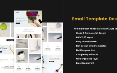 Campaña comercial de comercio electrónico Boletín electrónico B2B promocional Plantilla de marketing por correo electrónico de Mailchimp
