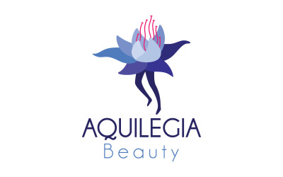 Plantilla de logotipo de belleza de Aquilegia