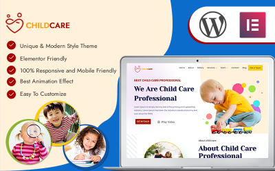 Преміум тема Wordpress для догляду за дітьми