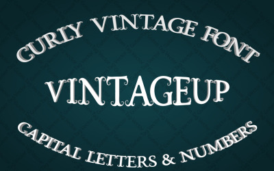 Vintage lettertype met decoratieve krullen