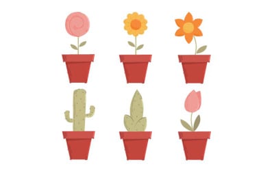 Flower Pot Illustration (flat design)