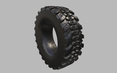 Neumático 4K modelo 3D Highpoly