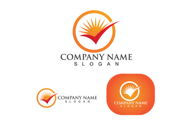 Logotipo del sol y vector de símbolo 2