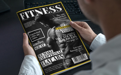 Modello di layout di progettazione rivista fitness n. 02