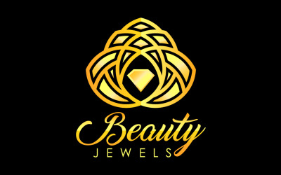 Skönhet juveler logotyp mall