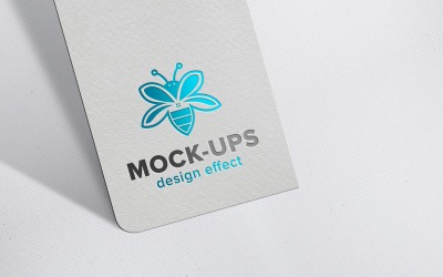 Фотореалистичный бумажный макет логотипа