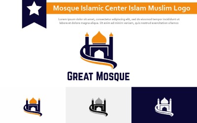 Logo der großen Moschee des islamischen Zentrums für das Gebetsstudium des Islam der muslimischen Gemeinschaft
