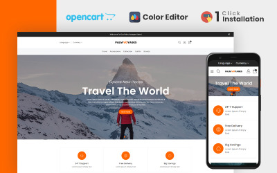 Магазин путешествий Palm Voyages Opencart Theme