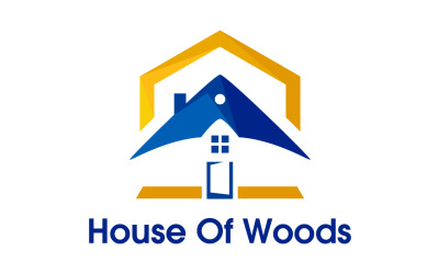 Modello di logo della casa dei boschi