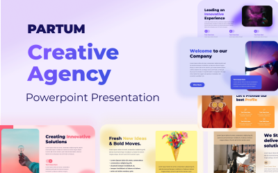 Modelo de Apresentação PowerPoint da Agência Criativa Partum
