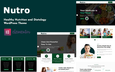 Nutro - Tema WordPress de Serviços de Saúde Nutricional