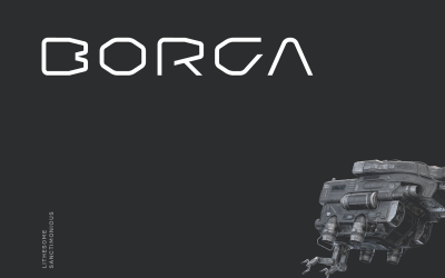 Borga futuristische Tech-Schriftart