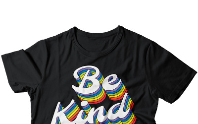 Diseño de camiseta de tipografía Be Kind