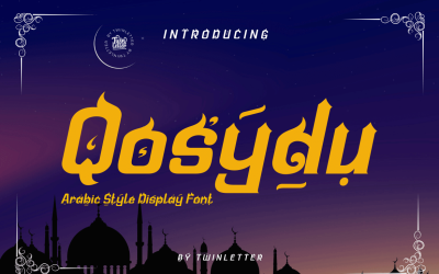 Экзотическое ощущение Qosydu с нашим шрифтом в арабском стиле