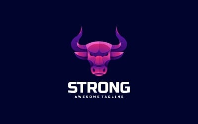 Logo-Vorlage mit starkem Stierverlauf